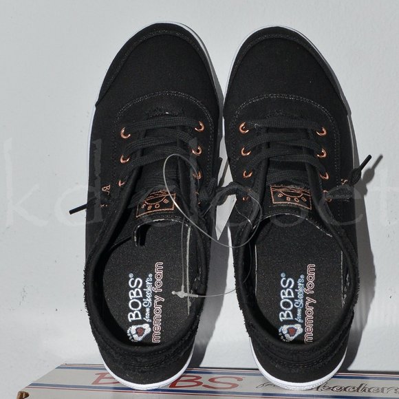 Skechers Women's BOBS B Cute Sneaker BLACK - Picture 4 of 8